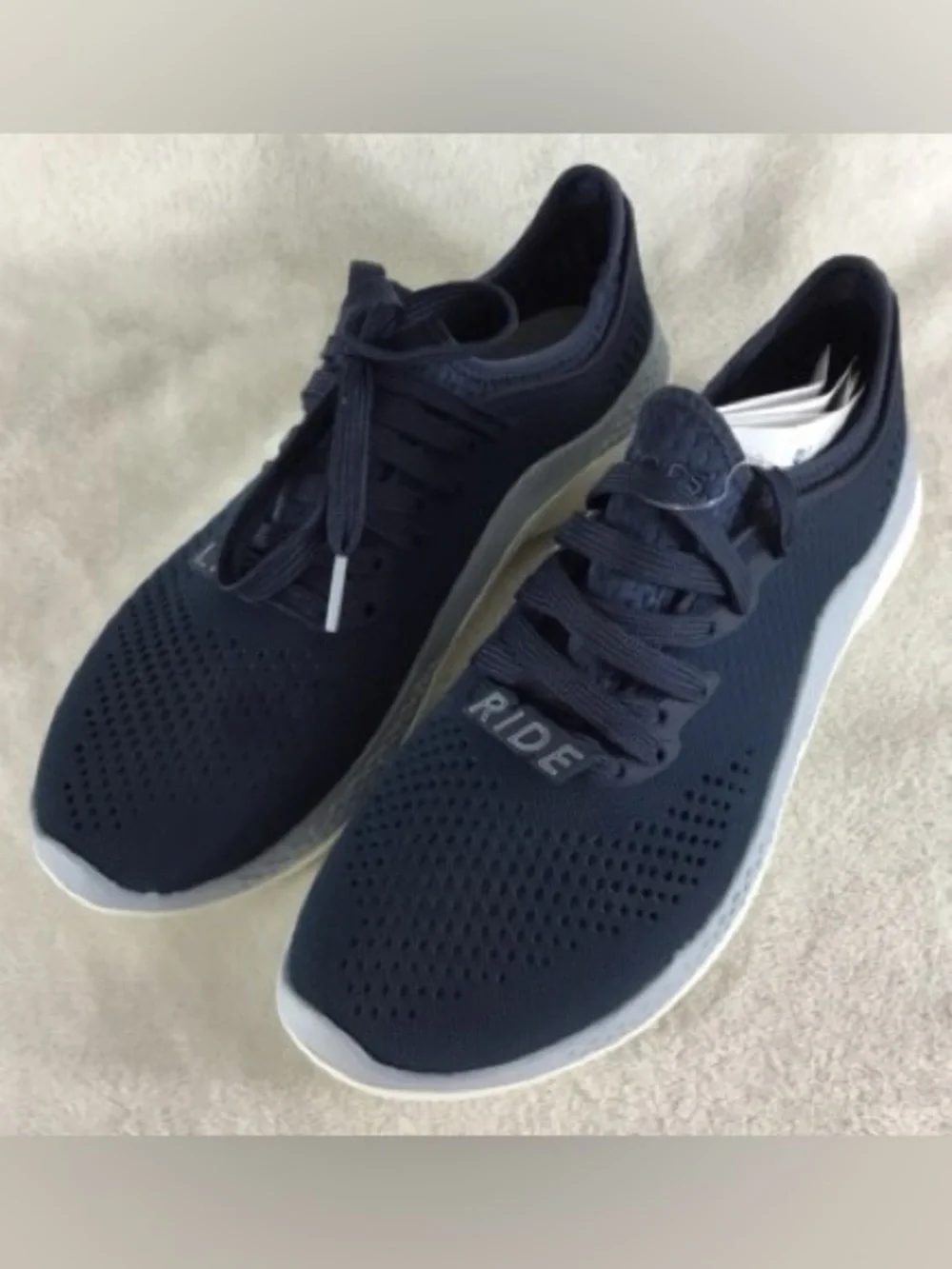 Crocs LiteRide 360 Pacer Sneakers Women’s w10 Navy Blue Grey Lightweight